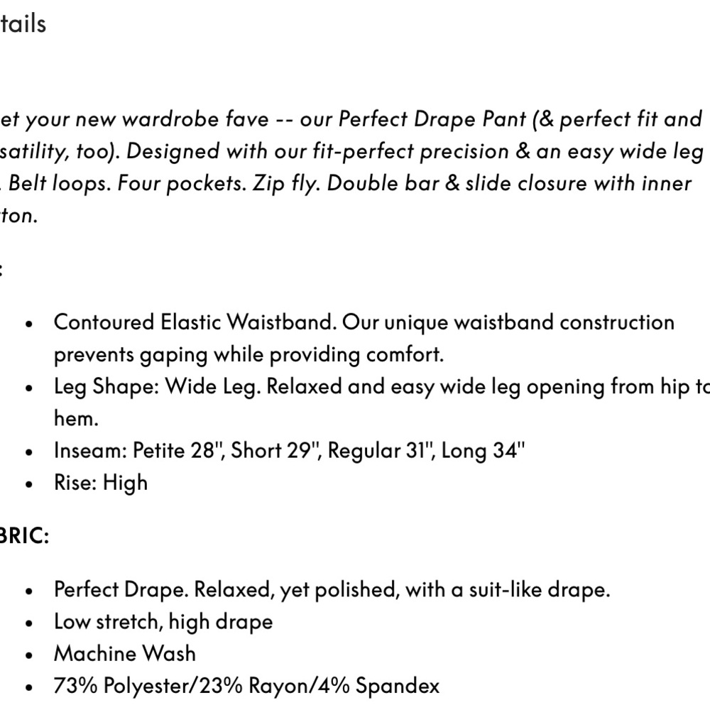 NWT Lane Bryant Perfect Drape Wide-Leg High-Rise Pants - Picture 11 of 11